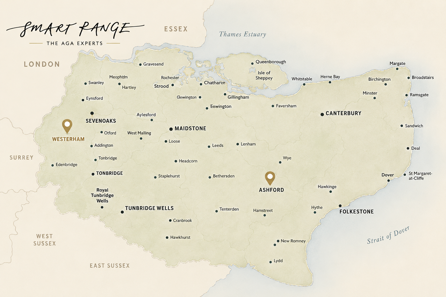 Smartrange Operate across Kent, UK