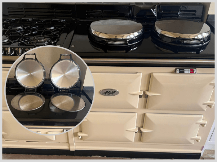 A lovely Cream AGA refurbished to buyers specification and installed